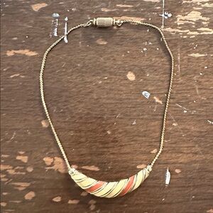 16” 80s Caramel Enamel Necklace